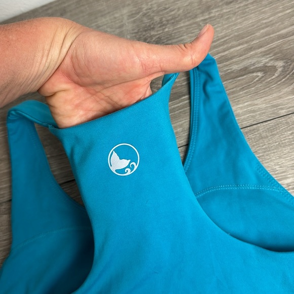Reel Legends Teal Sports Bra Medium - Picture 5 of 8